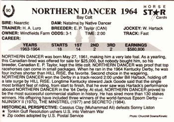 1991 Horse Star Kentucky Derby #90 Northern Dancer Back